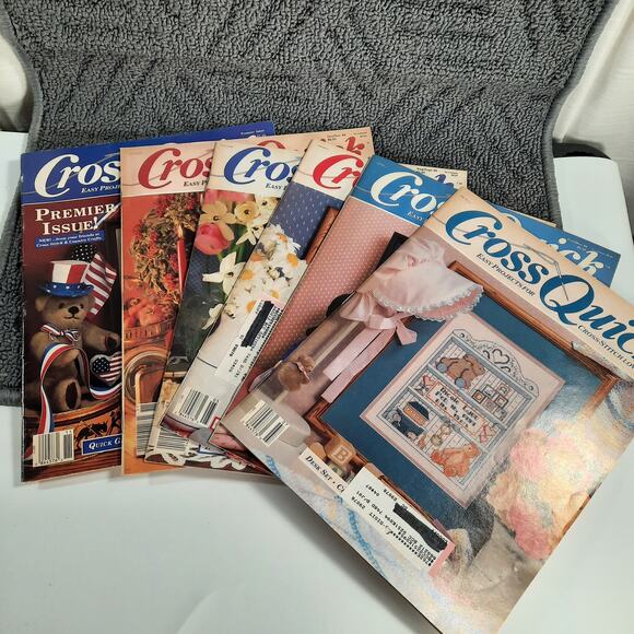 6 Back Issues Cross Quick Magazine East Projects for Cross Stitch Lovers 1988/89 - Picture 11 of 14